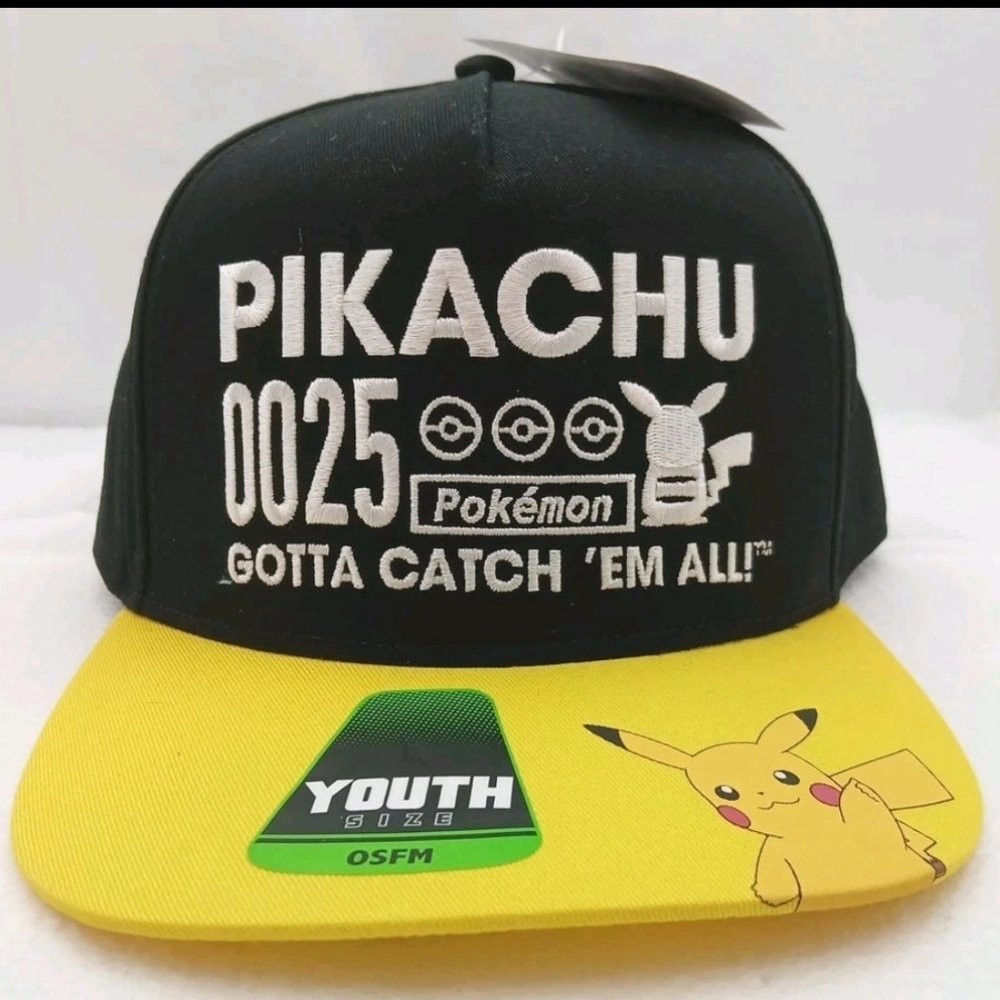 Pokemon Pikachu Black and Yellow Hat